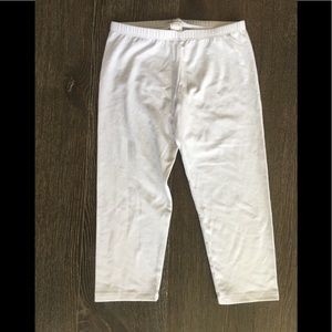 White crop leggings